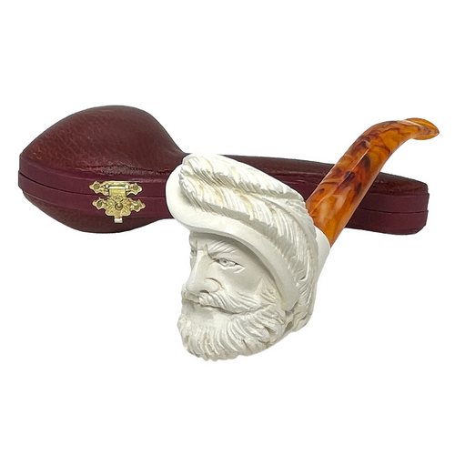 Bearded Cavalier with Feather Meerschaum Pipe Bearded Cavalier with Feather Meerschaum Pipe