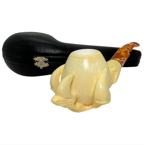 Special Signed Ali Claw Holding Bowl Meerschaum Pipe Special Signed Ali Claw Holding Bowl Meerschaum Pipe