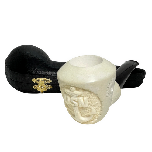 US Navy Emblem Govem Dublin Meerschaum Pipe US Navy Emblem Govem Dublin Meerschaum Pipe
