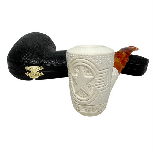 US Army Star Designer Lattice Govem Meerschaum Pipe US Army Star Designer Lattice Govem Meerschaum Pipe