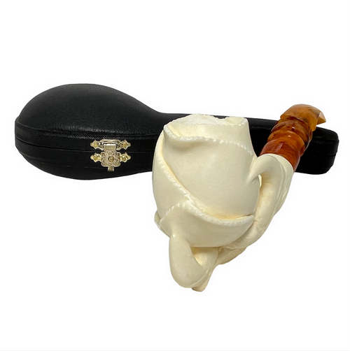 Special Signed Cevher Claw Holding Rose Meerschaum Pipe Special Signed Cevher Claw Holding Rose Meerschaum Pipe
