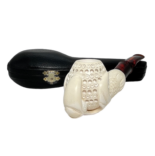 Special Claw Holding 3D Lattice Bowl Meerschaum Pipe Special Claw Holding 3D Lattice Bowl Meerschaum Pipe