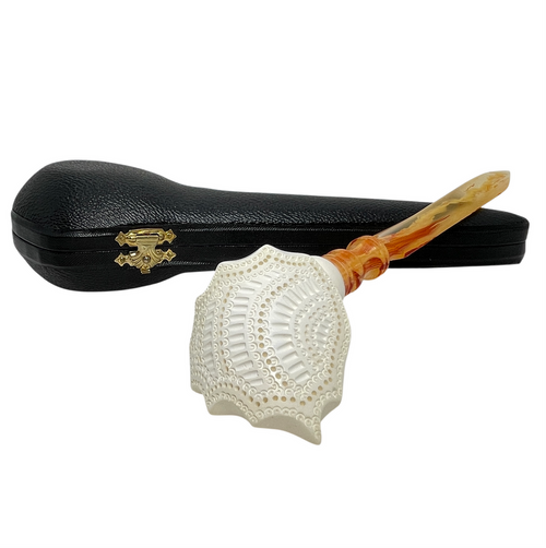 Lattice Freehand Meerschaum Letter Opener with Case