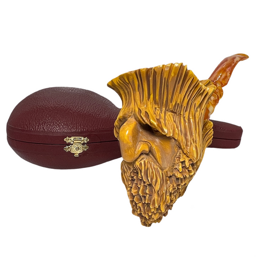 Special Pre-colored Signed Kenan Tree Man Meerschaum Pipe Special Pre-colored Signed Kenan Tree Man Meerschaum Pipe