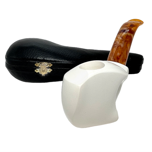 Special Smooth Freehand Flared Shank Meerschaum Pipe Special Smooth Freehand Flared Shank Meerschaum Pipe