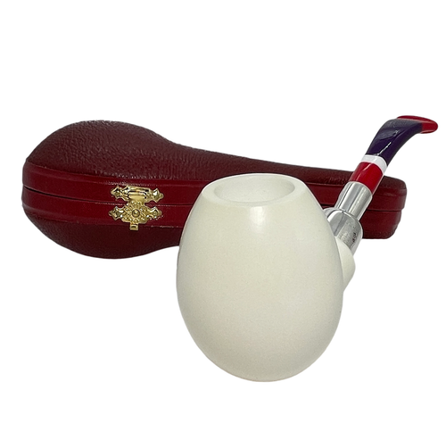 Special Sterling Silver Smooth Apple Meerschaum Pipe Special Sterling Silver Smooth Apple Meerschaum Pipe