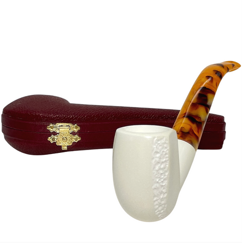 Smooth with Rustic Panels Meerschaum Pipe Smooth with Rustic Panels Meerschaum Pipe