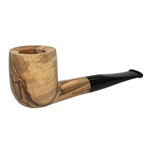 Straight Pot Italian Olive Wood Pipe Straight Pot Italian Olive Wood Pipe