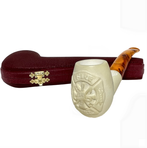Fire Department Logo Signed Govem Meerschaum Pipe Fire Department Logo Signed Govem Meerschaum Pipe