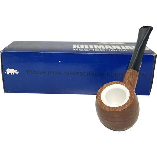 African Wood Apple Meerschaum Lined Pipe African Wood Apple Meerschaum Lined Pipe