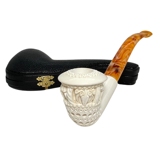 Special 3D Lattice Topkapi Meerschaum Pipe Special 3D Lattice Topkapi Meerschaum Pipe