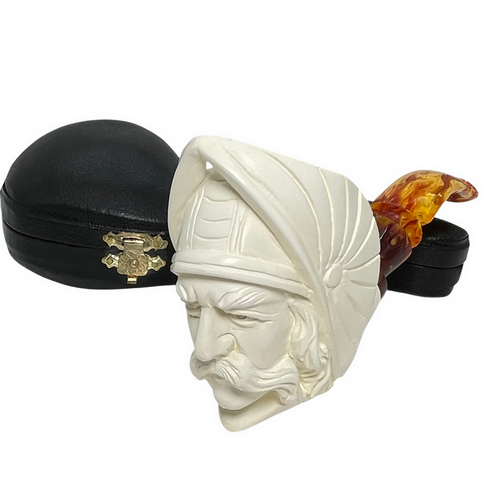 Deluxe Beowulf with Designer Stem Meerschaum Pipe Deluxe Beowulf with Designer Stem Meerschaum Pipe