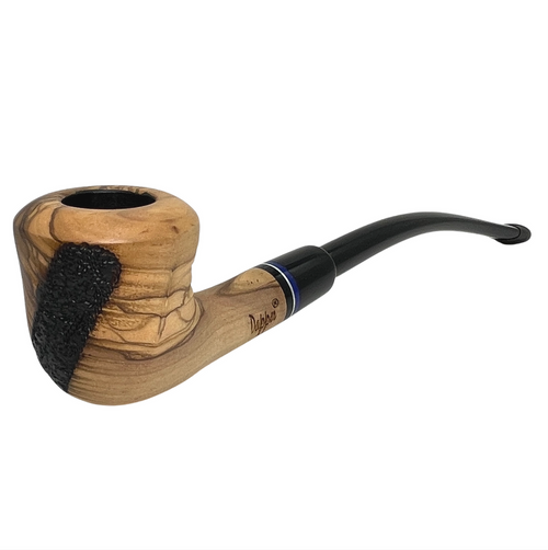 Dapper 9mm Textured Olive Wood Churchwarden Pipe Dapper 9mm Textured Olive Wood Churchwarden Pipe