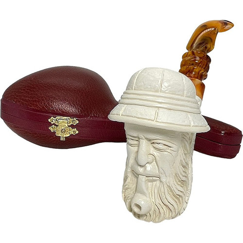 Special Bavarian Fisherman Oom Paul Meerschaum Pipe