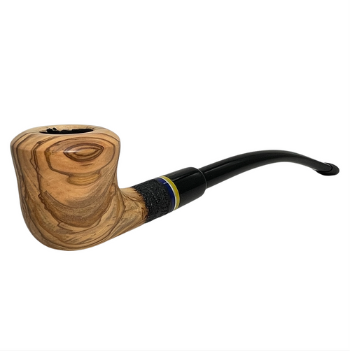 Dapper 9mm Olive Wood Churchwarden Pipe