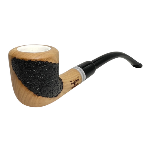 9mm Meerschaum-Lined Olive Wood Billiard Churchwarden Pipe