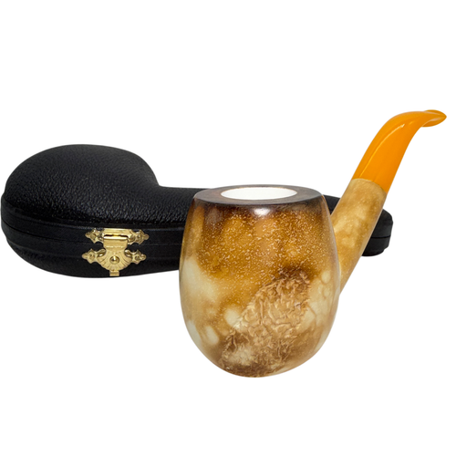 Special Pre-Colored (Calcined) Large Apple Meerschaum Pipe