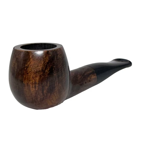 Small Straight Apple Brown-Stained Italian Briar Pipe