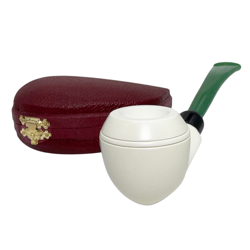Army Mount Style Smooth Bulldog Meerschaum Pipe