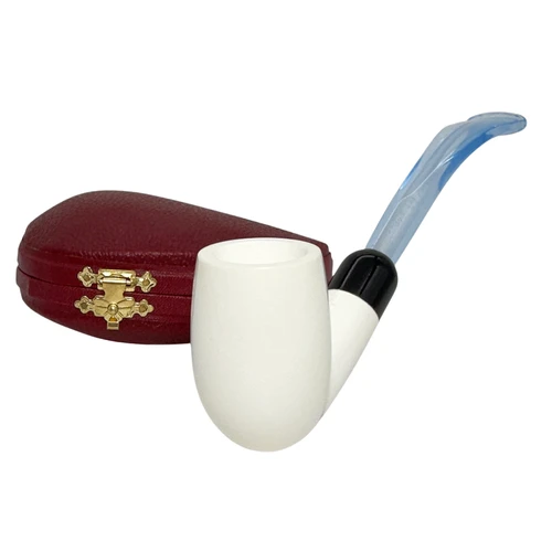 Army Mount Style Smooth Billiard Meerschaum Pipe