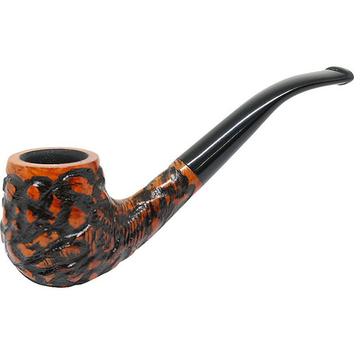 Lorenzo Spitfire Sport Brushed Rustic Bent Briar Pipe