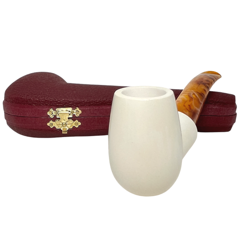 Deluxe 9mm Smooth Brandy Meerschaum Pipe