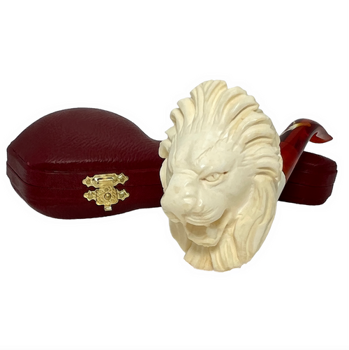 Full Bent Lion Meerschaum Pipe