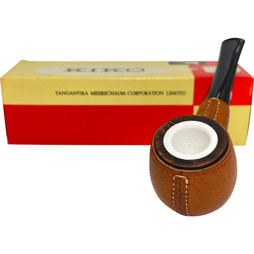 Kiko Apple Leather Wrap African Meerschaum-Lined Pipe