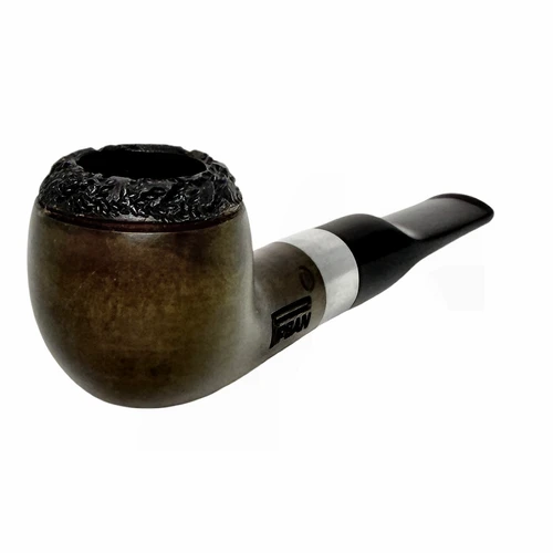Small Green Pipsan Silver Band Briar Pipe