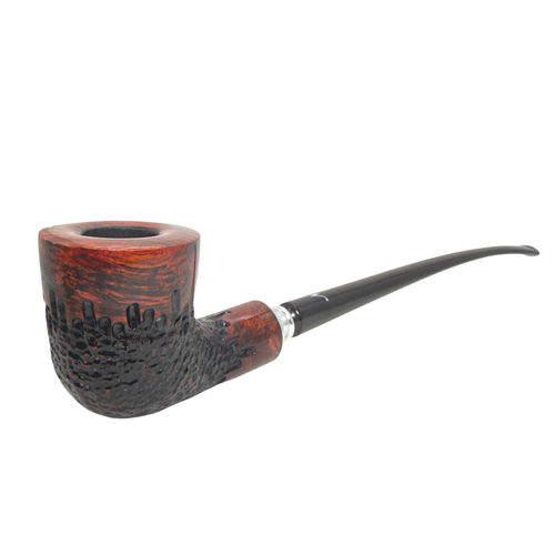 Nørding Polished Gloss Rustic Spigot Churchwarden Briar Pipe