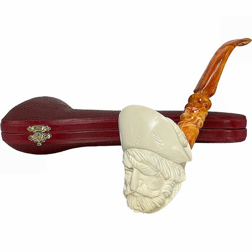 Pirate Designer Stem Churchwarden Meerschaum Pipe