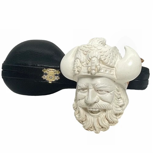Special Laughing Viking Designer Stem Meerschaum Pipe