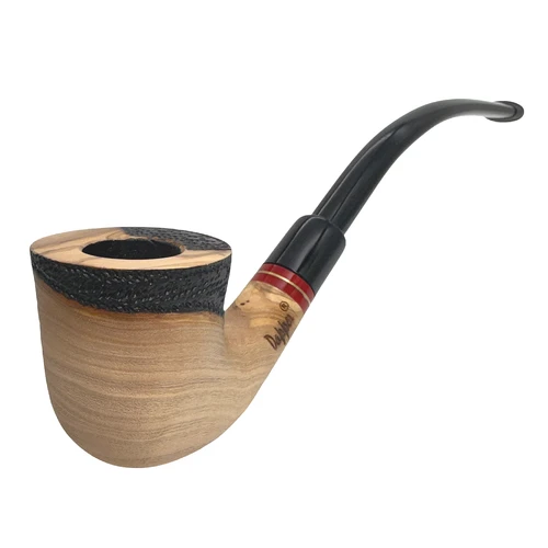Dapper 9mm Matte Textured Olive Wood Churchwarden Pipe