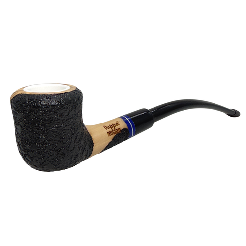 Blue Band Meerschaum Lined Olive Wood Churchwarden Pipe