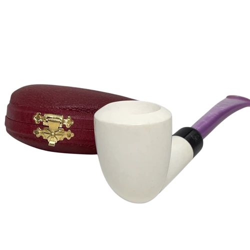 Army Mount Style Lavender Stem Meerschaum Pipe