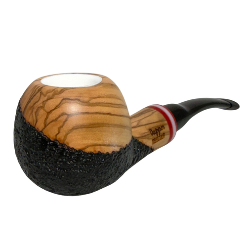 9mm Meerschaum Lined Apple Olive Wood Pipe