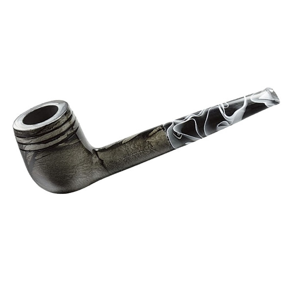 Gray Marble Lacquer Briar Pipe - Straight Stem | Briar Pipes
