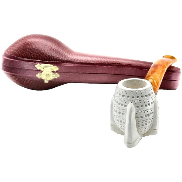 claw tobacco pipe Eagle Meerschaum Pipe| Pipe| Stone Pipe| Gift for Him| American Eagle Pipe| White Eagle Pipe| Handmade Pipe| Decorative Carved Eagle's Claw Block Meerschaum