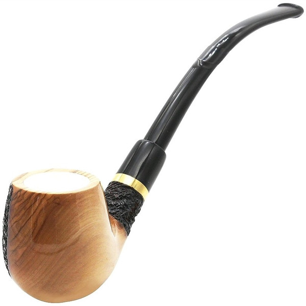 9mm Meerschaum Lined Churchwarden Olive Wood Pipe | Briar Pipes