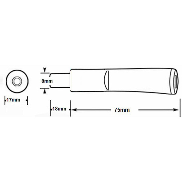 White Replacement Briar Pipe Stem