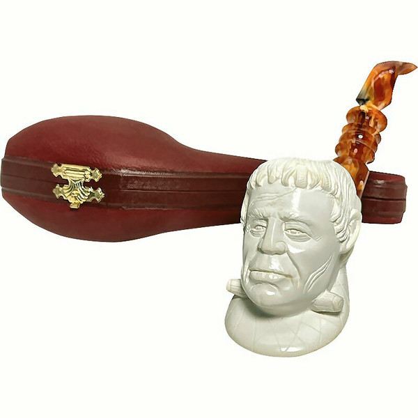 溶けたアイス　古竹　吉明刀　人物鼠彫　杖　長さ約87cm　V　R9068 Special Master Carver Baglan Frankenstein Meerschaum Pipe | Royal