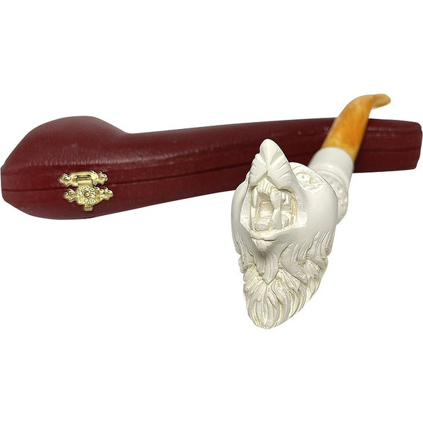 Howling Wolf Knurl Meerschaum Pipe Royal Meerschaum Pipes
