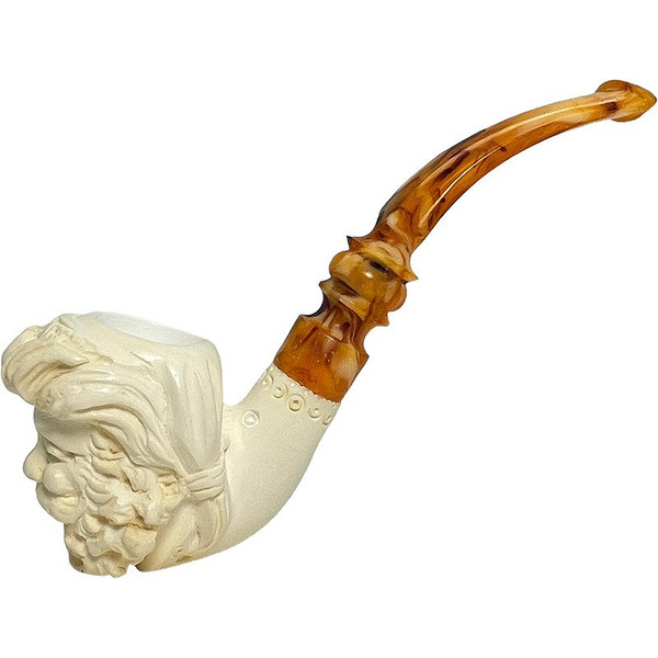 Deluxe Santa Claus Designer Stem Meerschaum Pipe | Royal