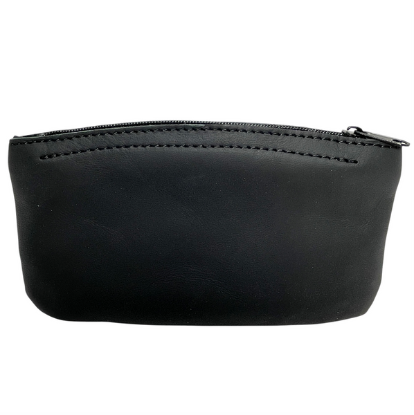 real leather tobacco pouches Genuine Leather Zipper Tobacco Pouch - Large