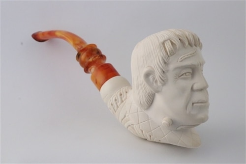 溶けたアイス　古竹　吉明刀　人物鼠彫　杖　長さ約87cm　V　R9068 Special Hand Carved Frankenstein by Master Carver I. Baglan 100