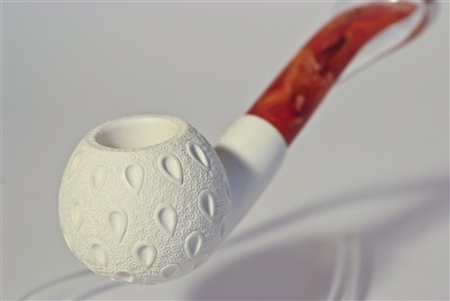 Standard Apple Lattice Bent Meerschaum Pipes