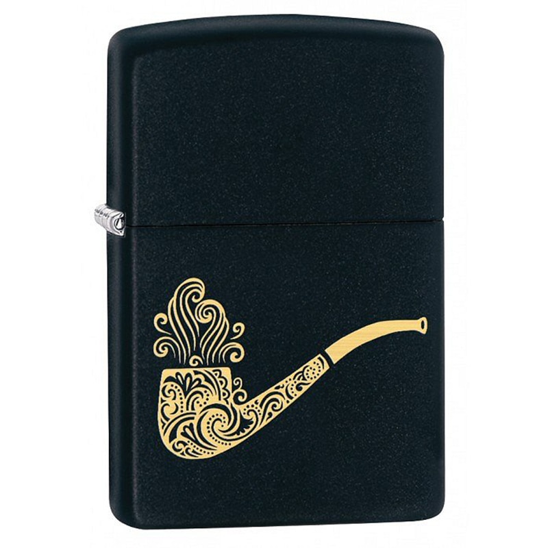 Engraved Smoking Pipe Zippo Pipe Lighter | Royal Meerschaum Pipes