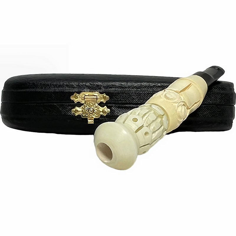 flower cigarette holder Flower Buds Meerschaum Cigarette Holder with Case