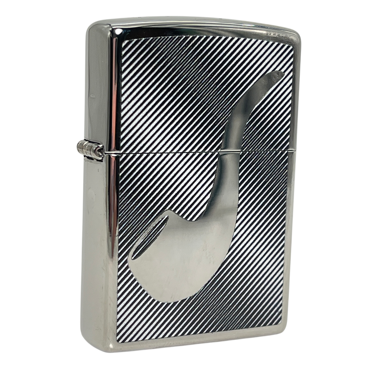 Zippo Polished Chrome Pipe & Lines Pipe Lighter | Royal Meerschaum