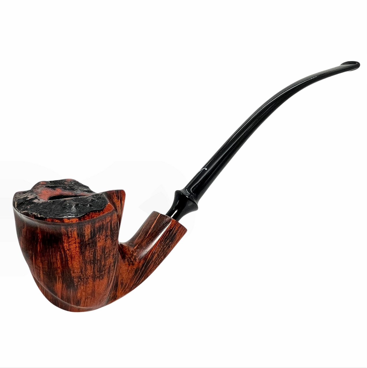Nording Freehand Orange #2 Churchwarden Briar Pipe | Royal